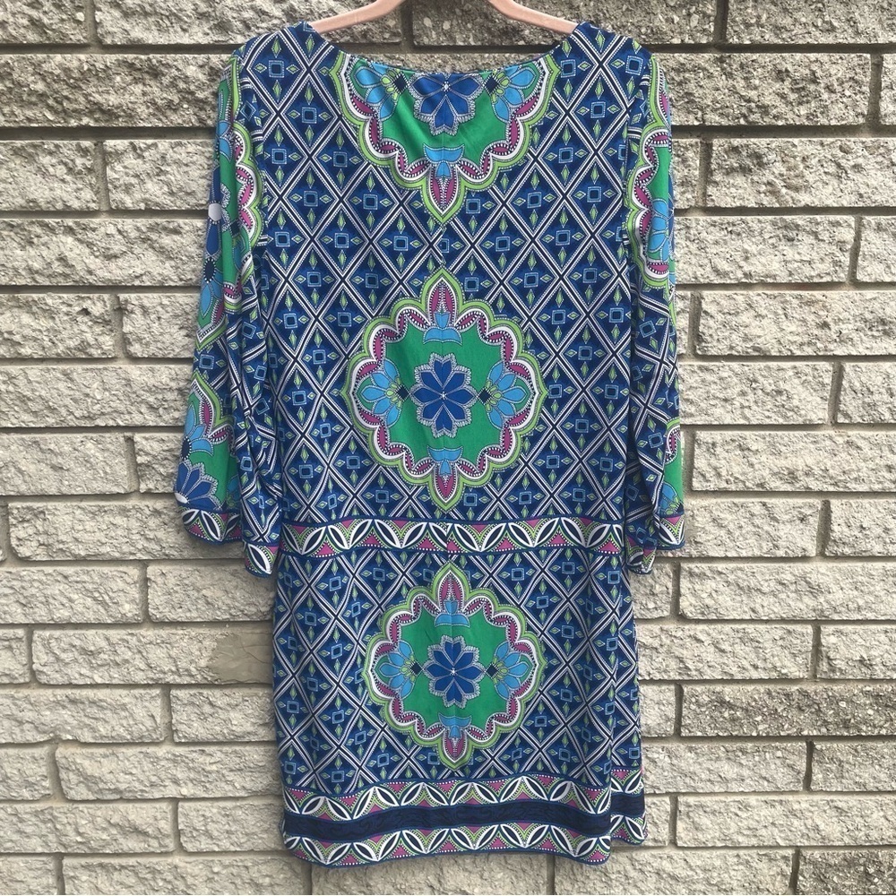 Laundry by Shelli Segal Bright Geometric Printed Shift Dress Size Medium - Picture 4 of 6